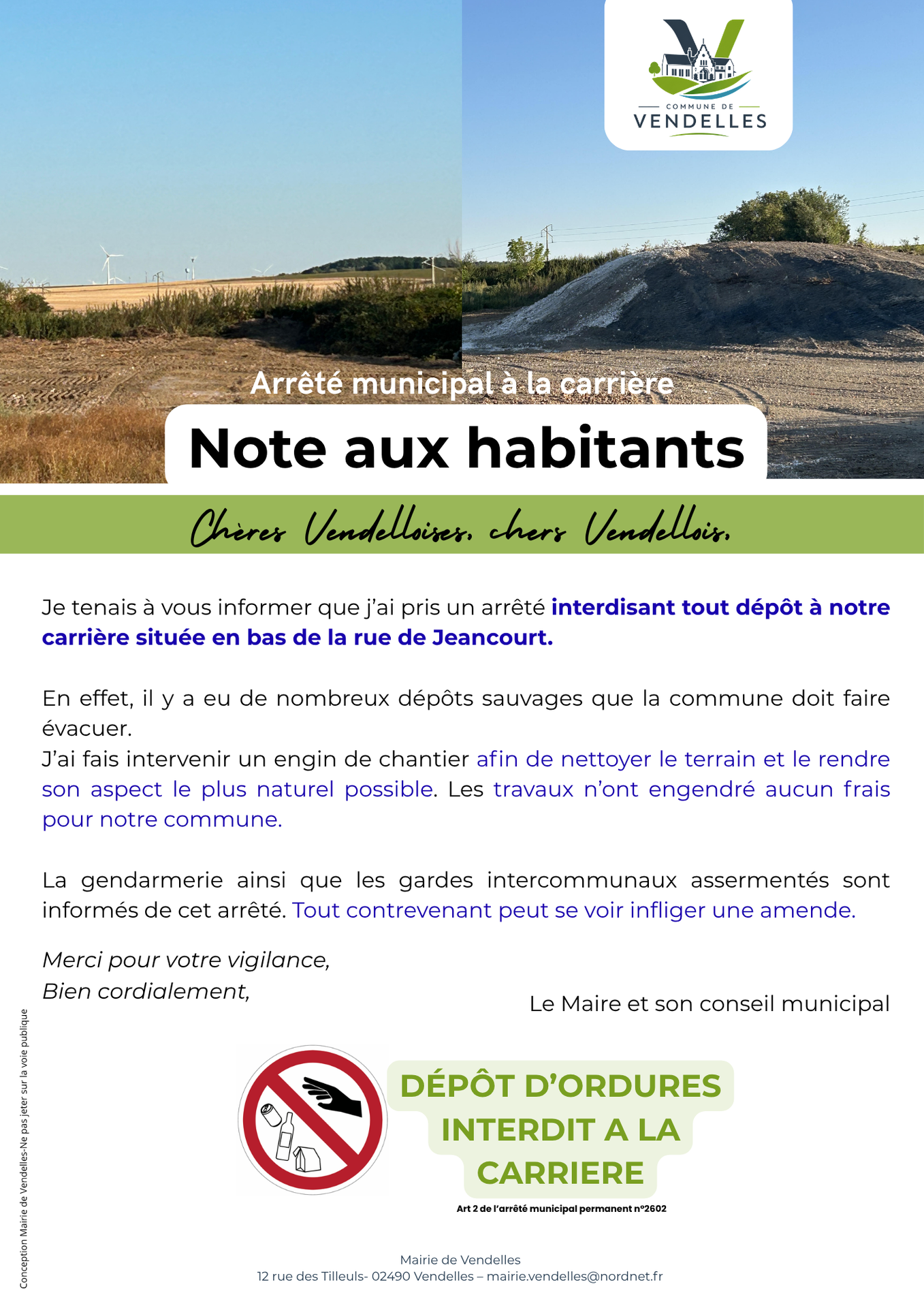 note aux habitants